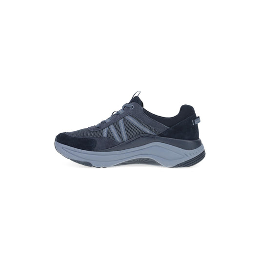 Side image of Poppy Navy Suede