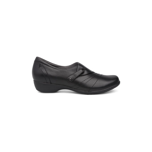 Side image of Franny Wide Black Milled Nappa