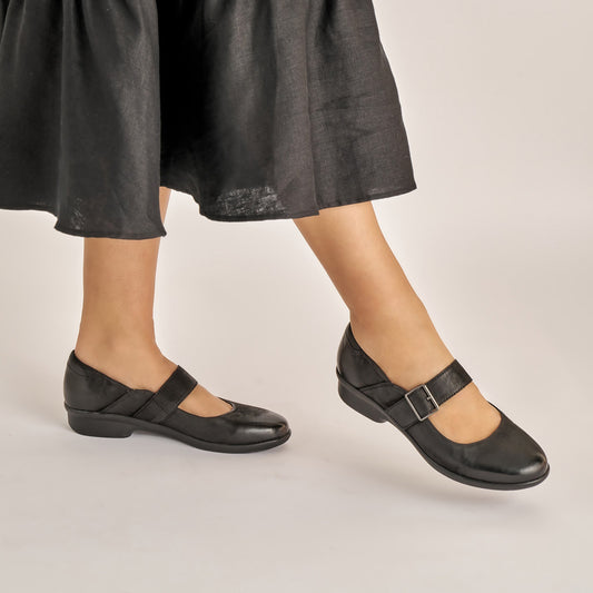 Collette Black Burnished Nubuck