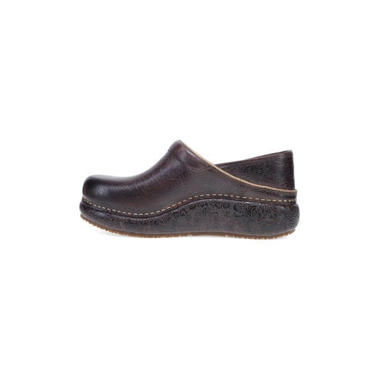 Side image of Platform Pro Clog Brown Tooled