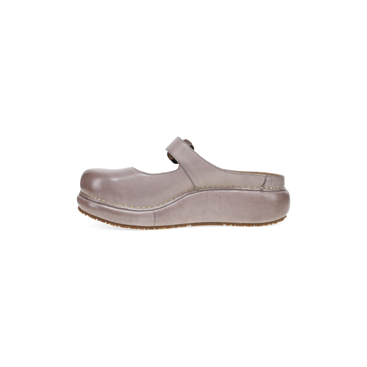 Side image of Kimberly Clog Dusty Lilac Leather