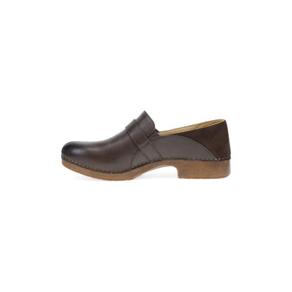 Side image of Margaret Chocolate Burnished Calf