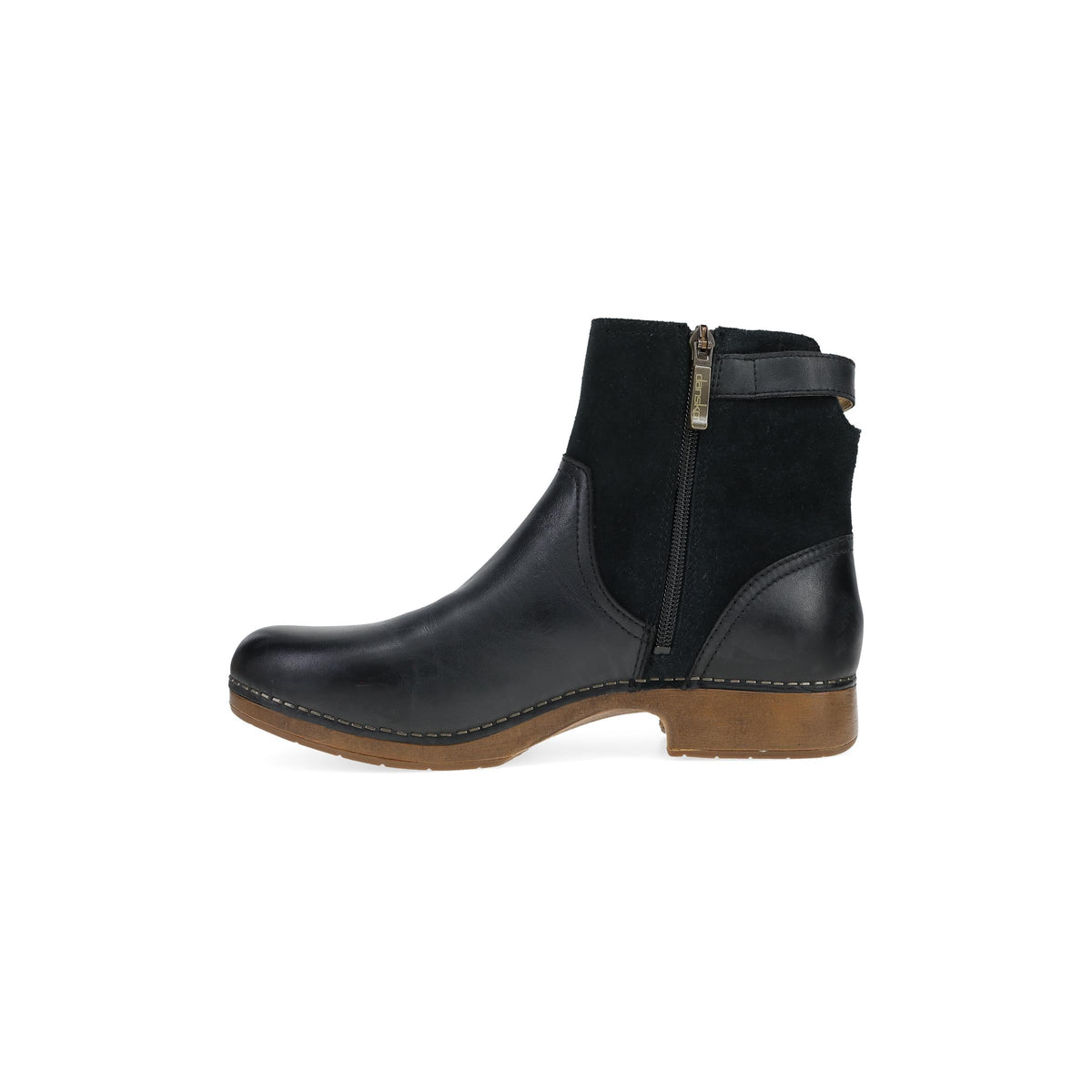 Side image of Monique Black Burnished Calf