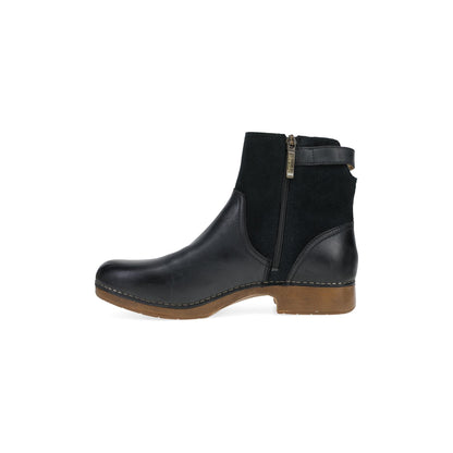 Side image of Monique Black Burnished Calf