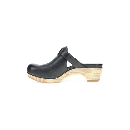 Side image of Leandra Clog Black Leather