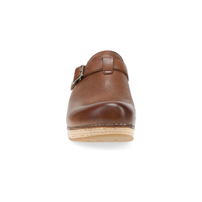 Toe image of Leandra Clog Brown Leather