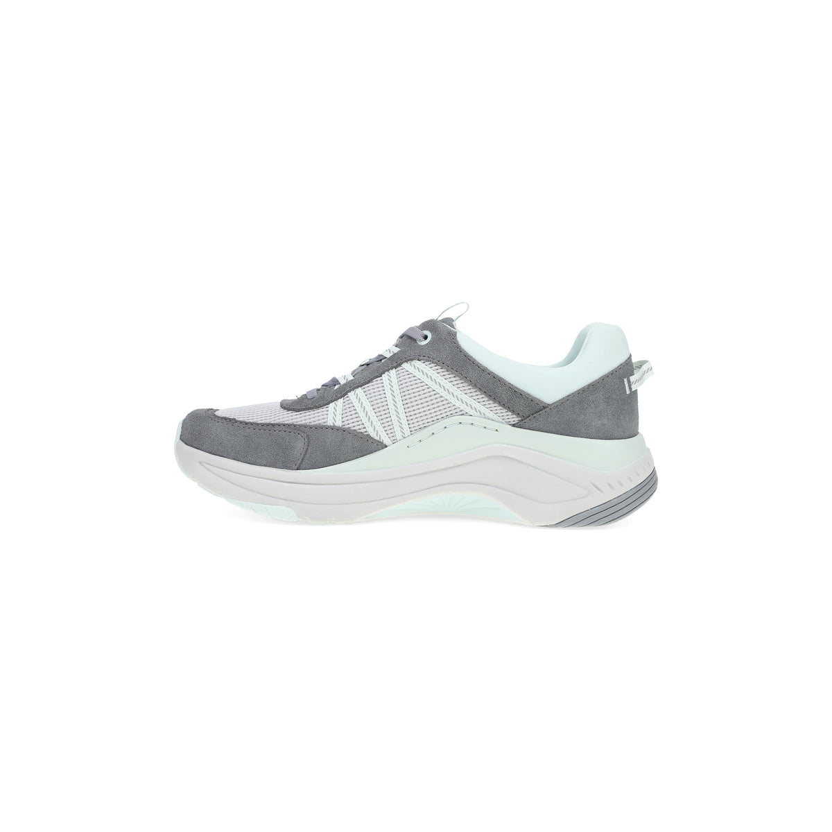 Side image of Poppy Frost Grey Suede