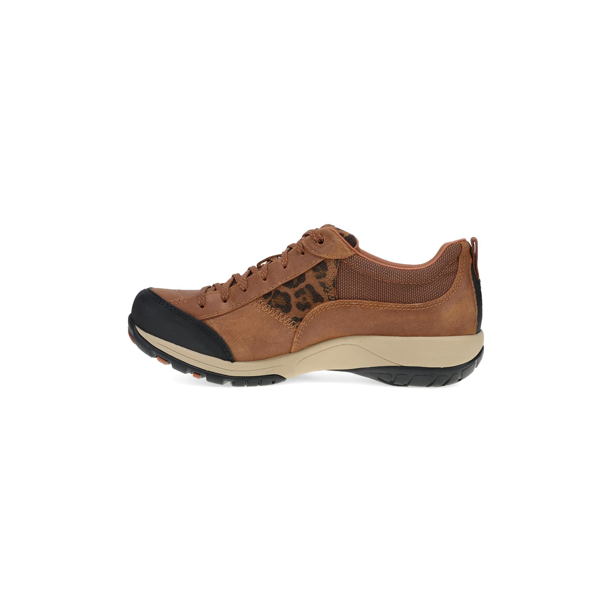 Side image of Paisley Brown Leopard Leather