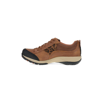 Side image of Paisley Brown Leopard Leather