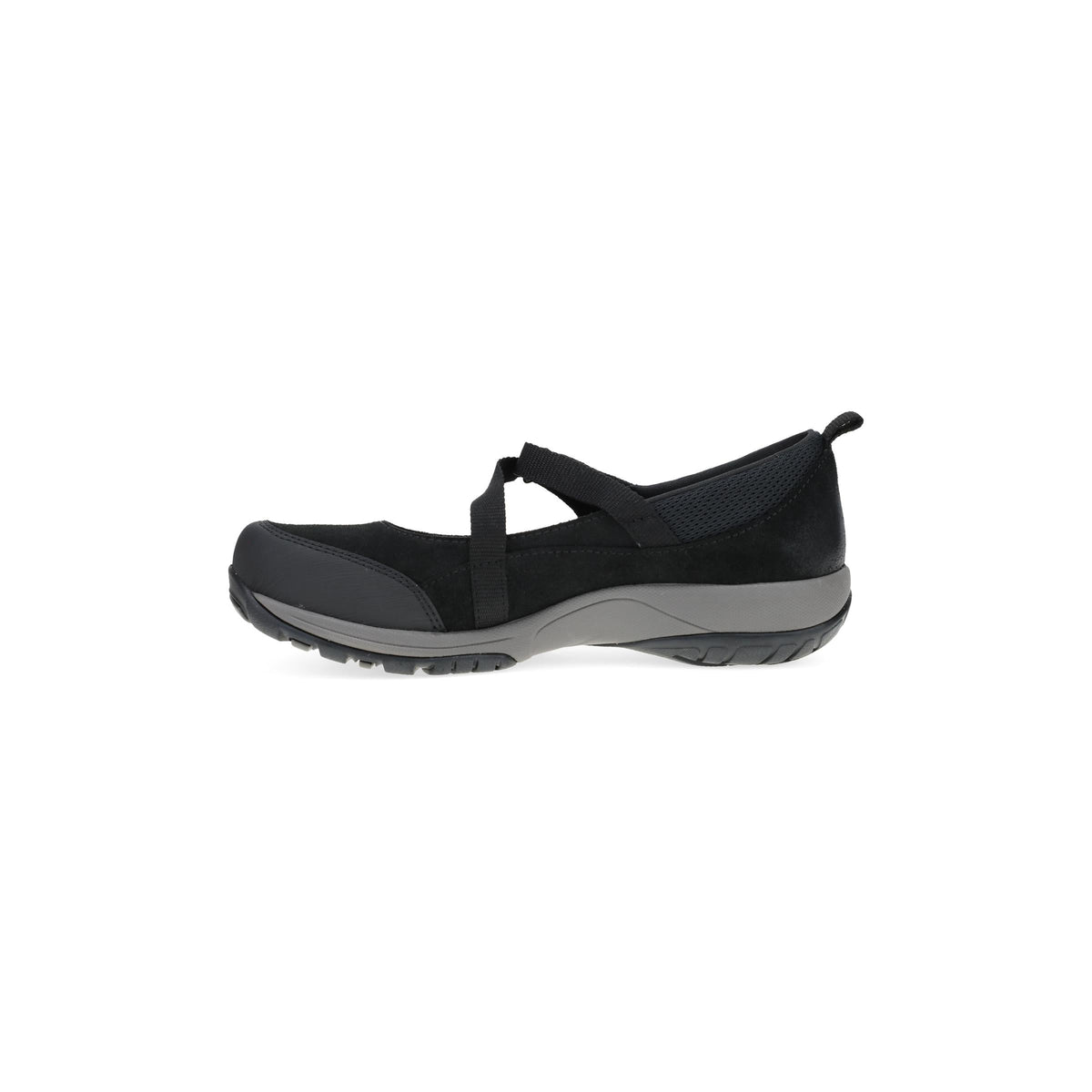 Side image of Primrose Black Burnished Suede