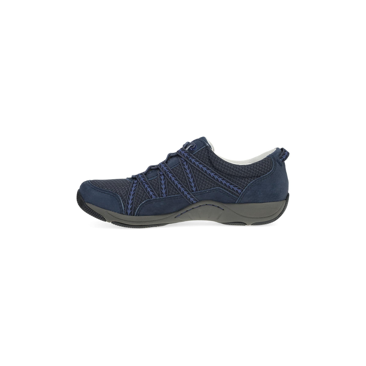 Side image of Harlyn Wide Navy Suede