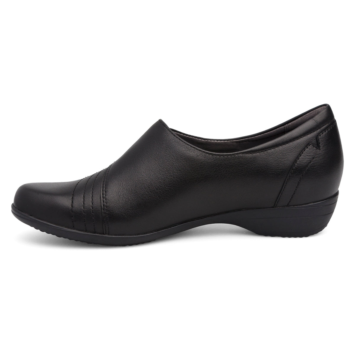 Side image of Franny Wide Black Milled Nappa