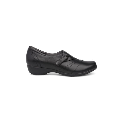 Side image of Franny Wide Black Milled Nappa