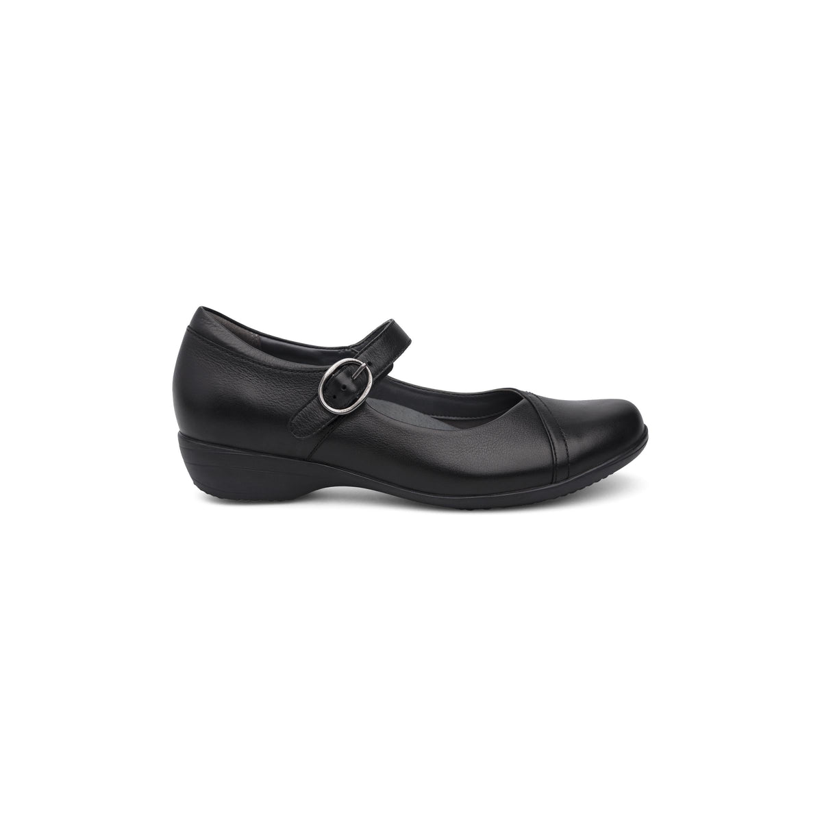 Side image of Fawna Wide Black Milled Nappa