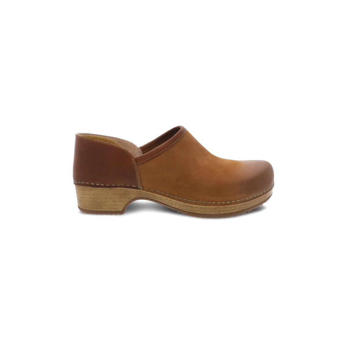 Side image of Brenna Tan Burnished Suede