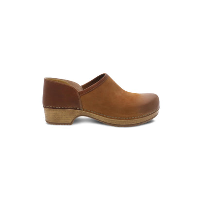 Side image of Brenna Tan Burnished Suede