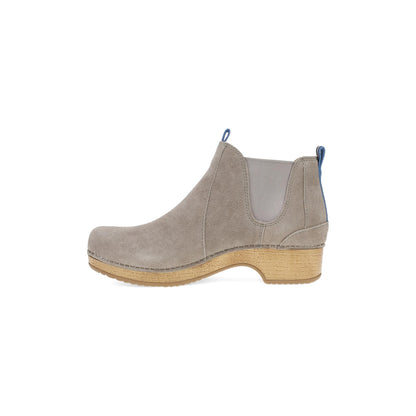 Side image of Becka Taupe Suede