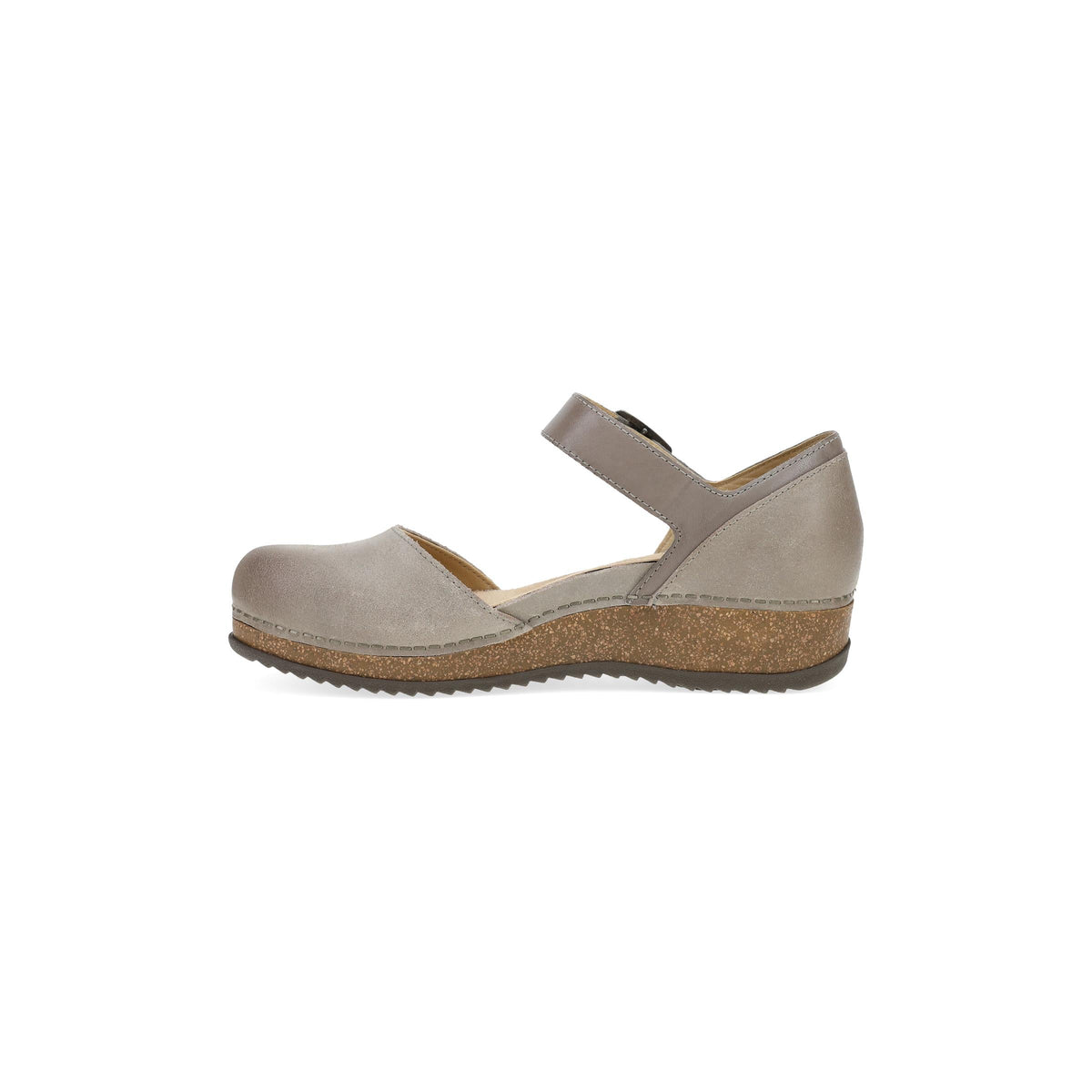 Side image of Mae Taupe Suede