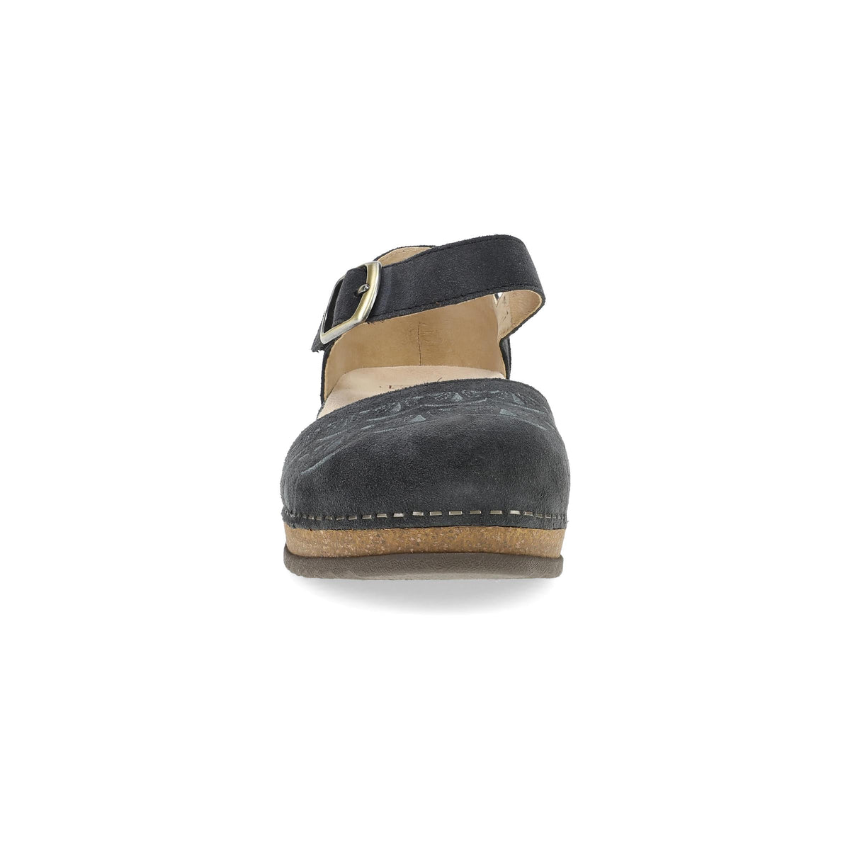 Toe image of Mae Charcoal Embroidered Suede