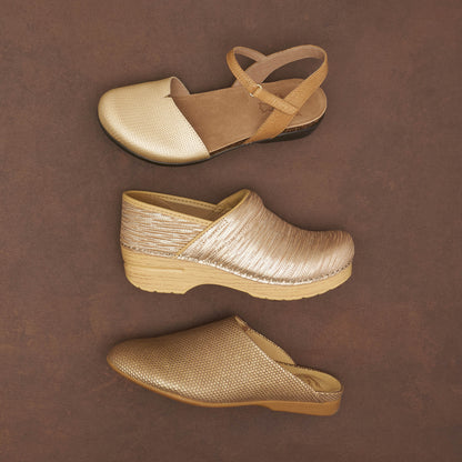 Lysa Mink/Gold Leather