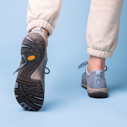 Photo showing the outsole detail and slip-resistance of a durable outdoor shoe.